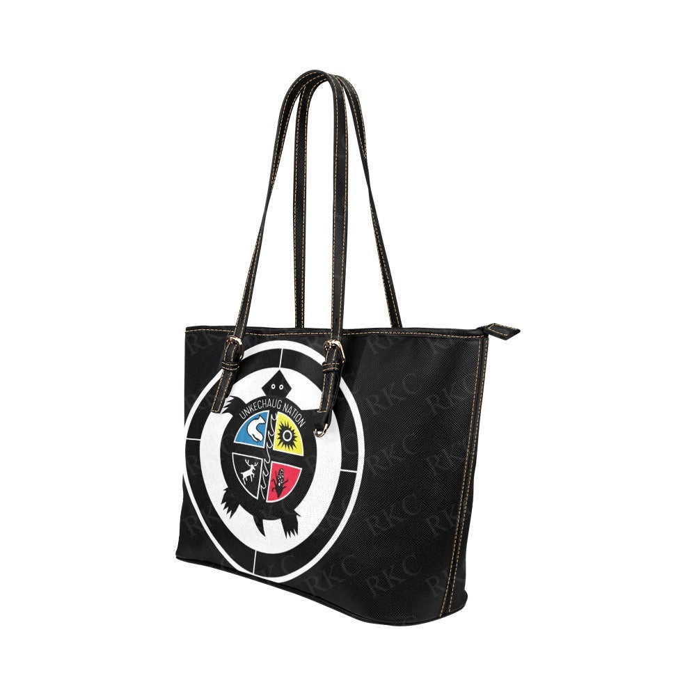 Exclusive Unkechaug Seal PU Leather Tote Bag