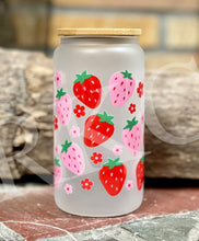 Load image into Gallery viewer, Strawberries &amp; Cream Glass Can
