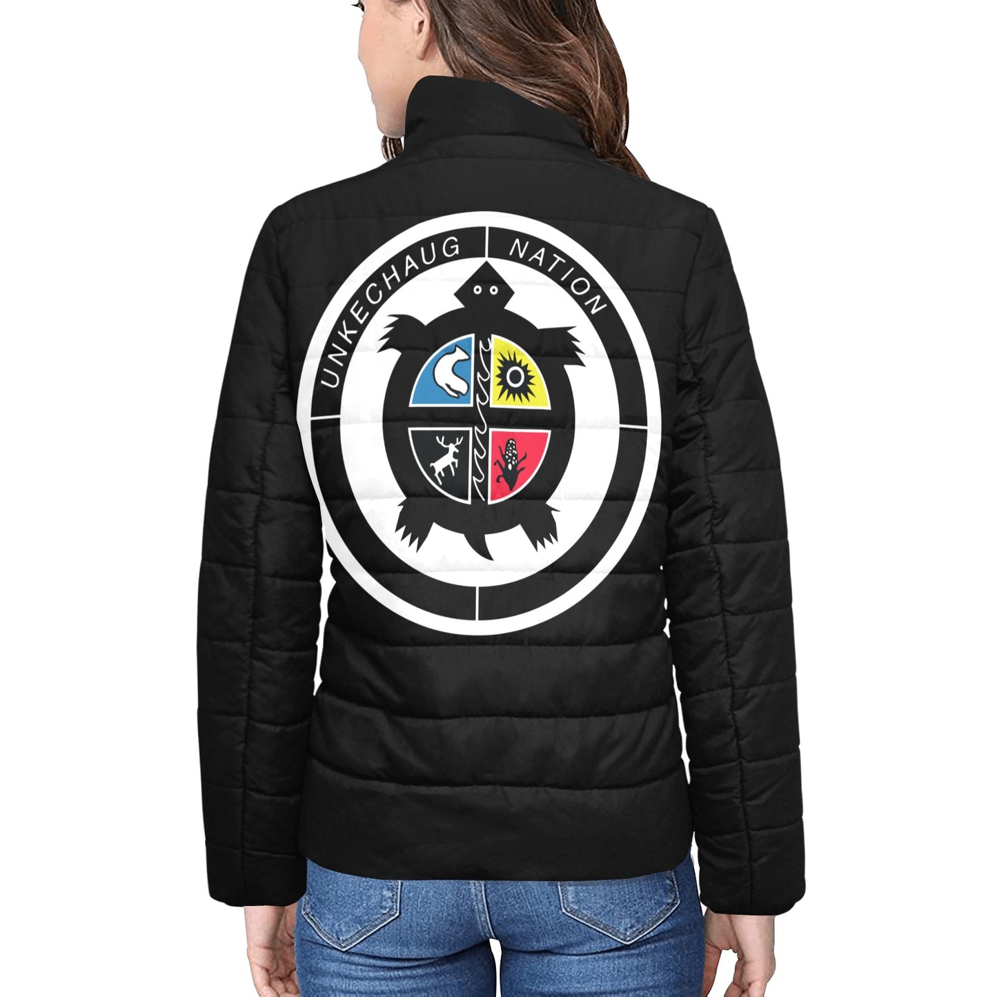Exclusive Tribal Puffer Jacket For Woman