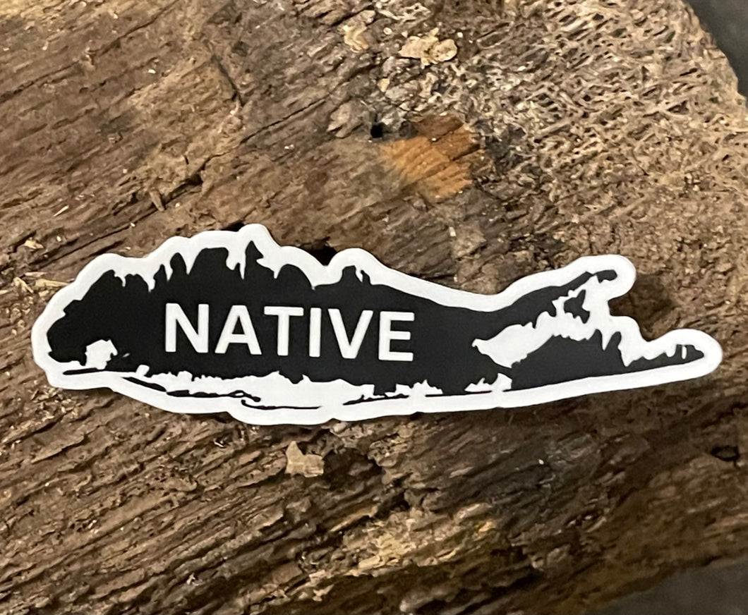 Native Long Islander Die Cut Sticker