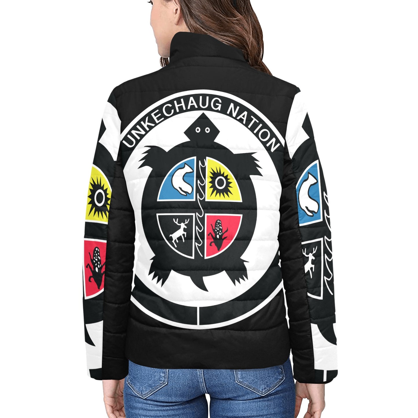 Exclusive Tribal Puffer Jacket For Woman